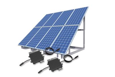 Kit solar fotovoltaico de 8 paneles EVANS GEN-SOL2.6KW2X4 2microinversores  y bases